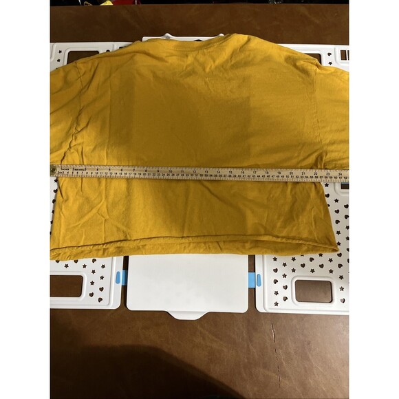 DAYDREAMER Rolling Stones Tongues Tee Crop Long Sleeve Gold Yellow Size Large - Picture 9 of 10